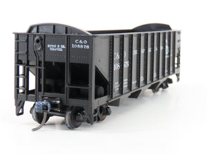 LOT of 2 HO Scale Roundhouse 1499 C&O Progress 3-Bay Open Hopper - Upgraded