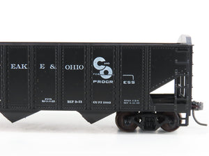 LOT of 2 HO Scale Roundhouse 1499 C&O Progress 3-Bay Open Hopper - Upgraded