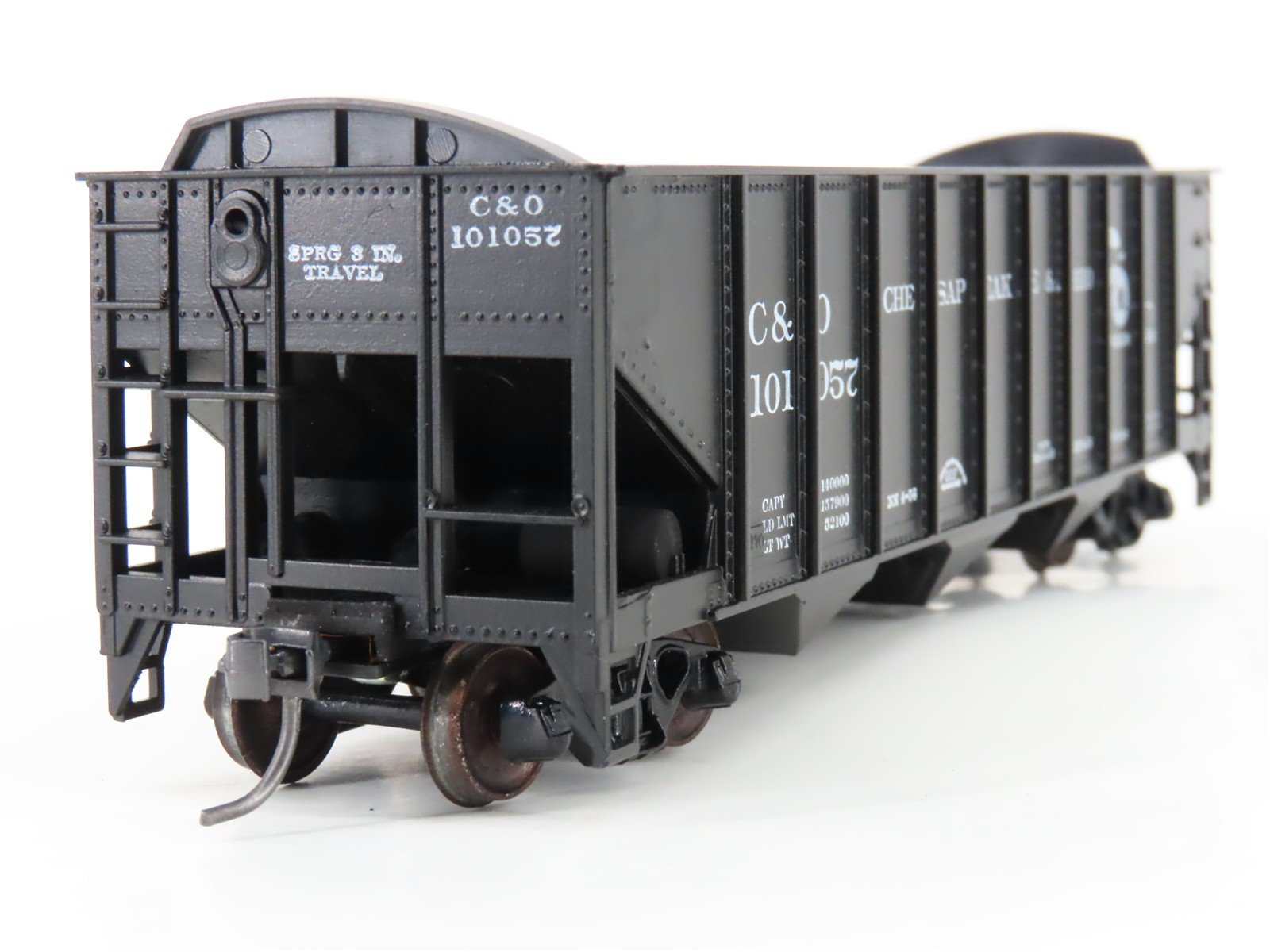 LOT of 2 HO Scale Roundhouse 1499 C&O Progress 3-Bay Open Hopper - Upgraded