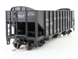 LOT of 2 HO Scale Roundhouse 1499 C&O Progress 3-Bay Open Hopper - Upgraded