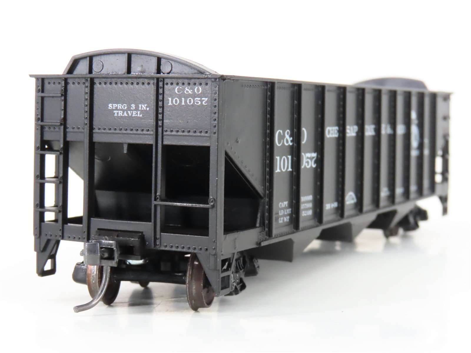 LOT of 2 HO Scale Roundhouse 1499 C&O Progress 3-Bay Open Hopper - Upgraded