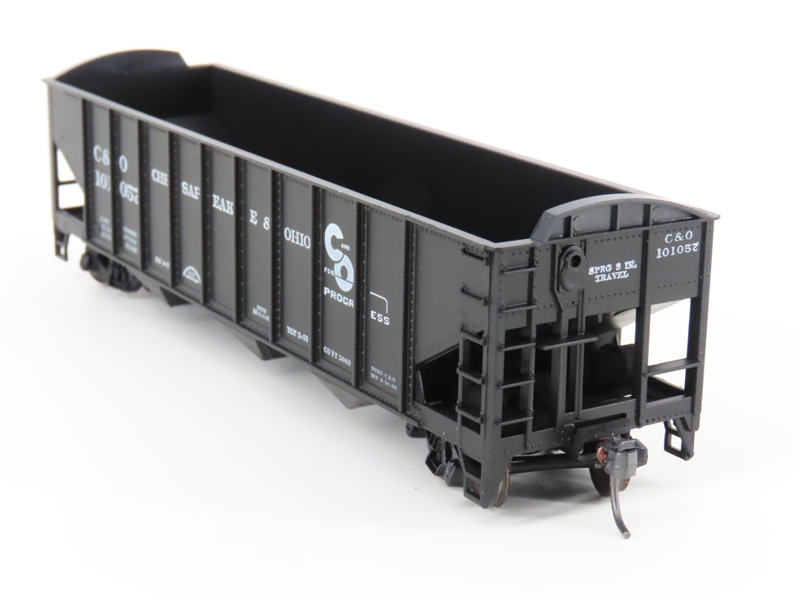 LOT of 2 HO Scale Roundhouse 1499 C&O Progress 3-Bay Open Hopper - Upgraded