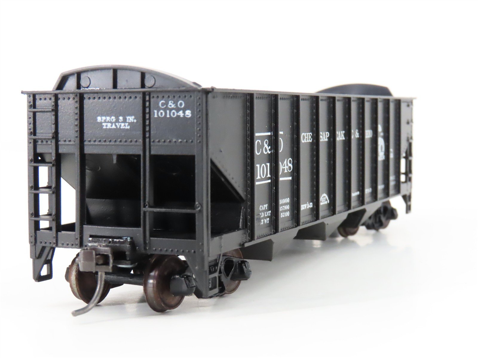 HO Scale Roundhouse 1499 C&O Progress 3-Bay Open Hopper #101048 - Upgraded