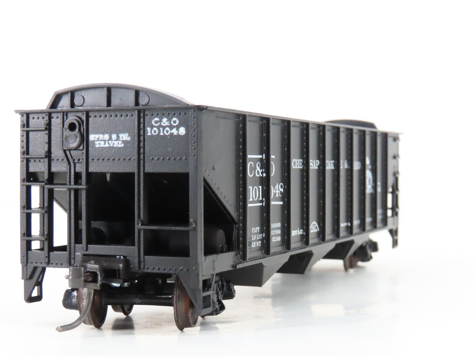 HO Scale Roundhouse 1499 C&O Progress 3-Bay Open Hopper #101048 - Upgraded