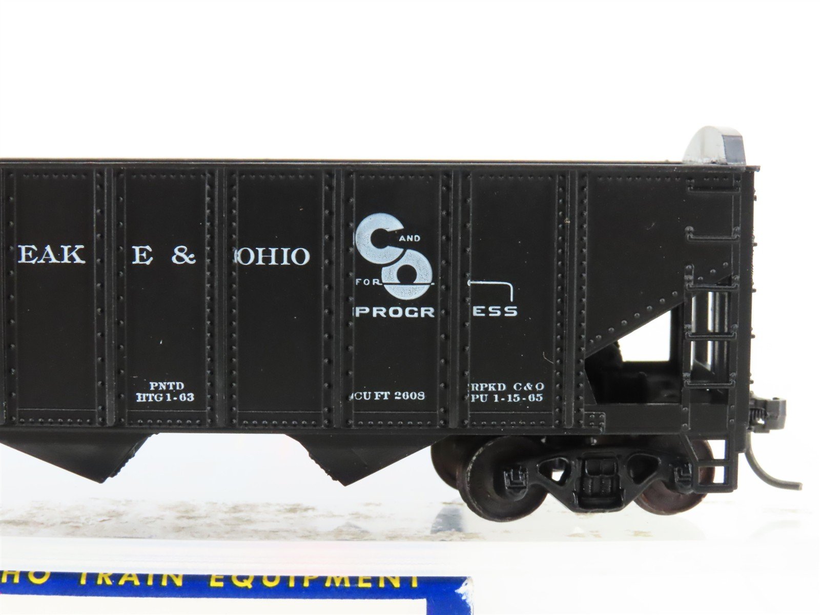 HO Scale Roundhouse 1499 C&O Progress 3-Bay Open Hopper #108876 - Upgraded
