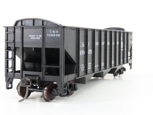 HO Scale Roundhouse 1499 C&O Progress 3-Bay Open Hopper #108876 - Upgraded