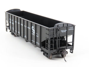 HO Scale Roundhouse 1499 C&O Progress 3-Bay Open Hopper #108876 - Upgraded