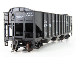 HO Scale Roundhouse 1499 C&O Progress 3-Bay Open Hopper #108876 - Upgraded