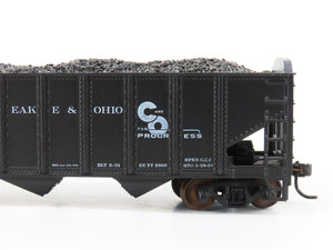 LOT of 2 HO Roundhouse 1499 C&O Progress 3-Bay Hopper w/ Coal Load - Upgraded
