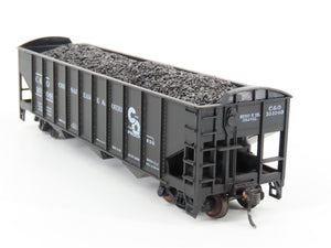 LOT of 2 HO Roundhouse 1499 C&O Progress 3-Bay Hopper w/ Coal Load - Upgraded
