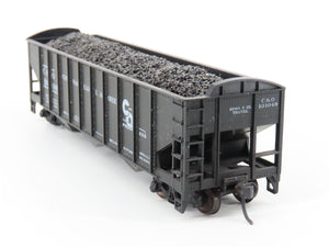 LOT of 2 HO Roundhouse 1499 C&O Progress 3-Bay Hopper w/ Coal Load - Upgraded