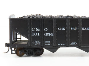 LOT of 2 HO Roundhouse 1499 C&O Progress 3-Bay Hopper w/ Coal Load - Upgraded
