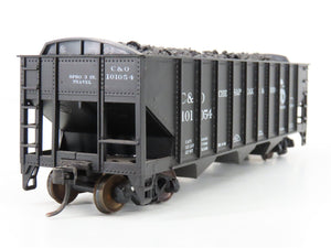 LOT of 2 HO Roundhouse 1499 C&O Progress 3-Bay Hopper w/ Coal Load - Upgraded