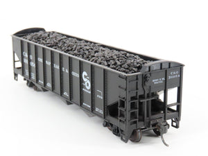 LOT of 2 HO Roundhouse 1499 C&O Progress 3-Bay Hopper w/ Coal Load - Upgraded