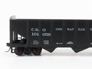 LOT of 2 HO Scale Roundhouse 1499 C&O Progress 3-Bay Open Hopper - Upgraded