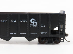 LOT of 2 HO Scale Roundhouse 1499 C&O Progress 3-Bay Open Hopper - Upgraded