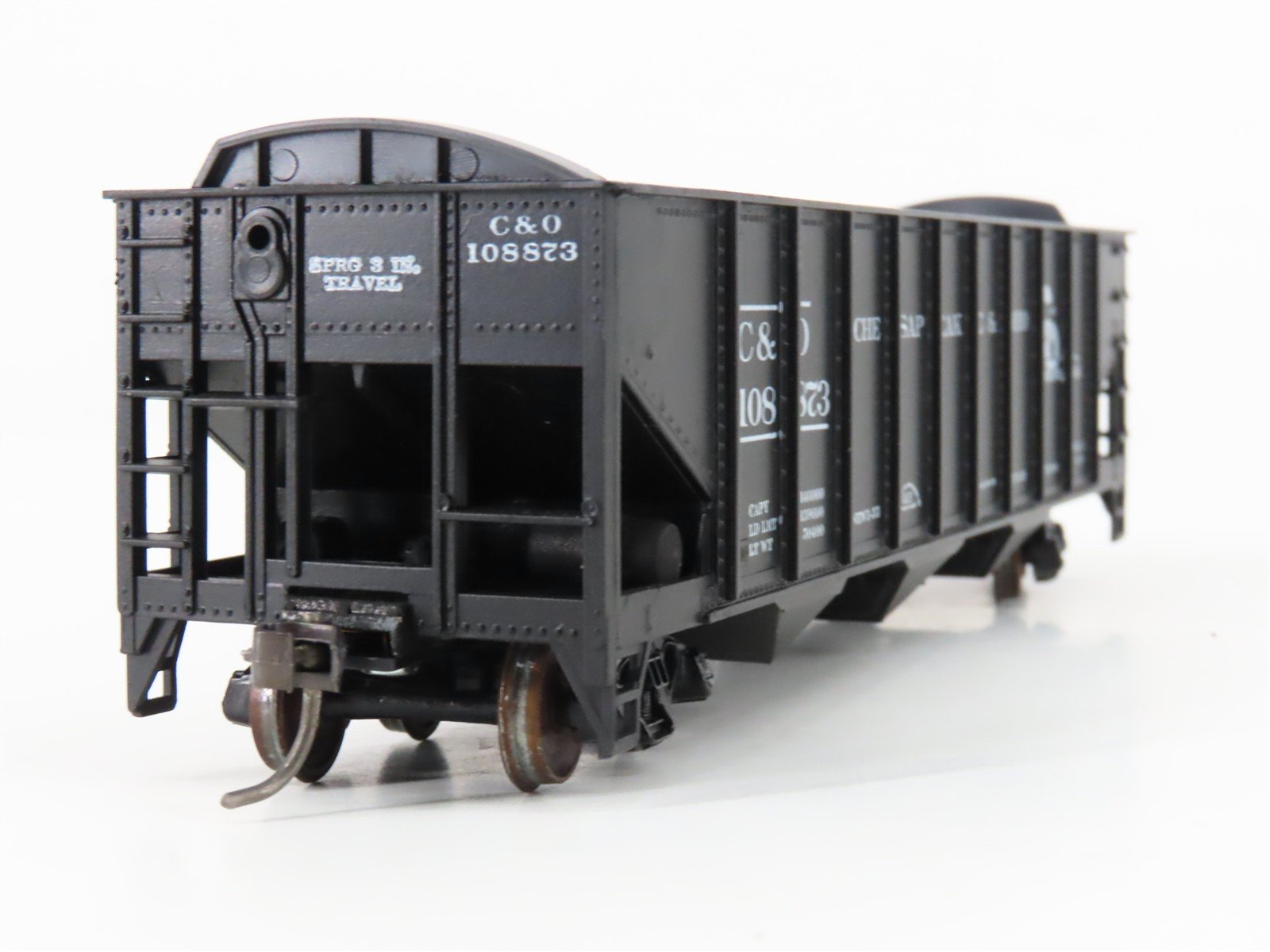LOT of 2 HO Scale Roundhouse 1499 C&O Progress 3-Bay Open Hopper - Upgraded
