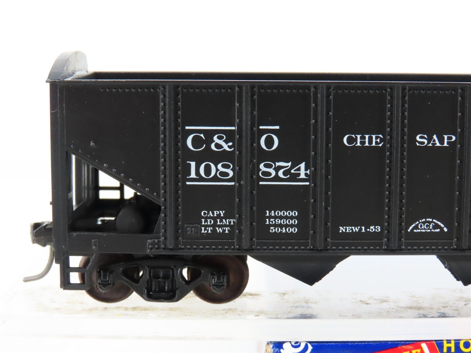 HO Scale Roundhouse 1499 C&O Progress 3-Bay Open Hopper #108874 - Upgraded