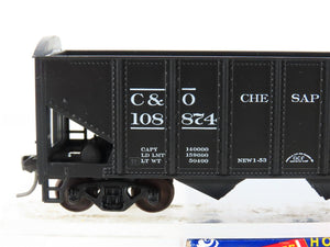 HO Scale Roundhouse 1499 C&O Progress 3-Bay Open Hopper #108874 - Upgraded