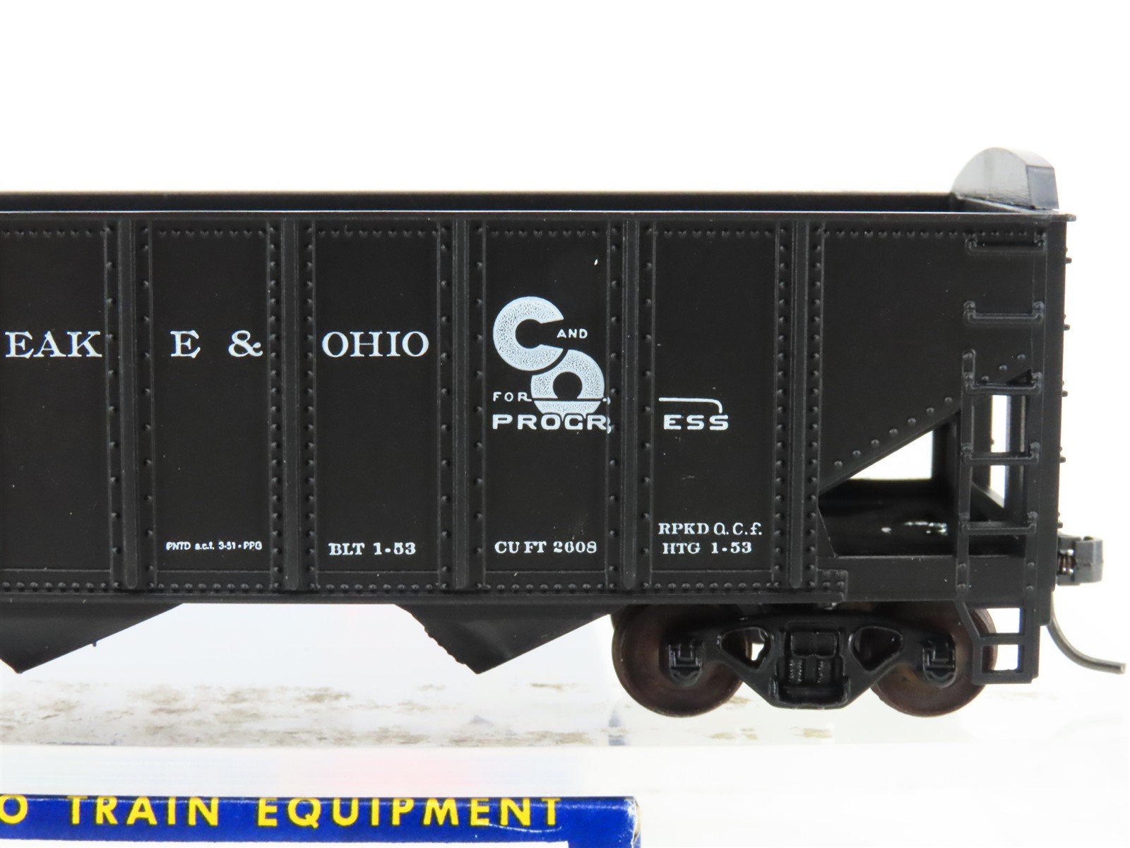 HO Scale Roundhouse 1499 C&O Progress 3-Bay Open Hopper #108874 - Upgraded