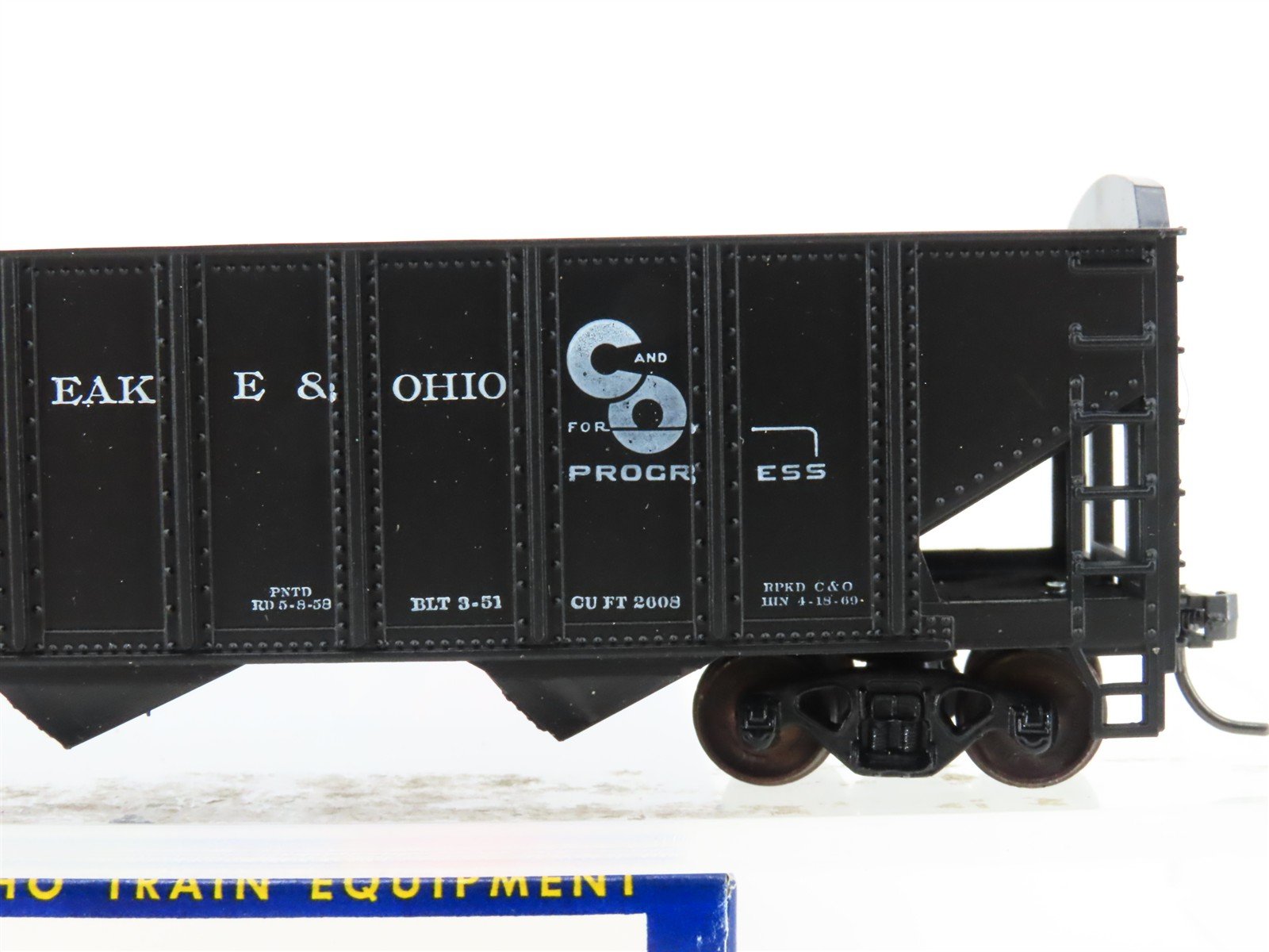 HO Scale Roundhouse 1499 C&O Progress 3-Bay Open Hopper #101057 - Upgraded