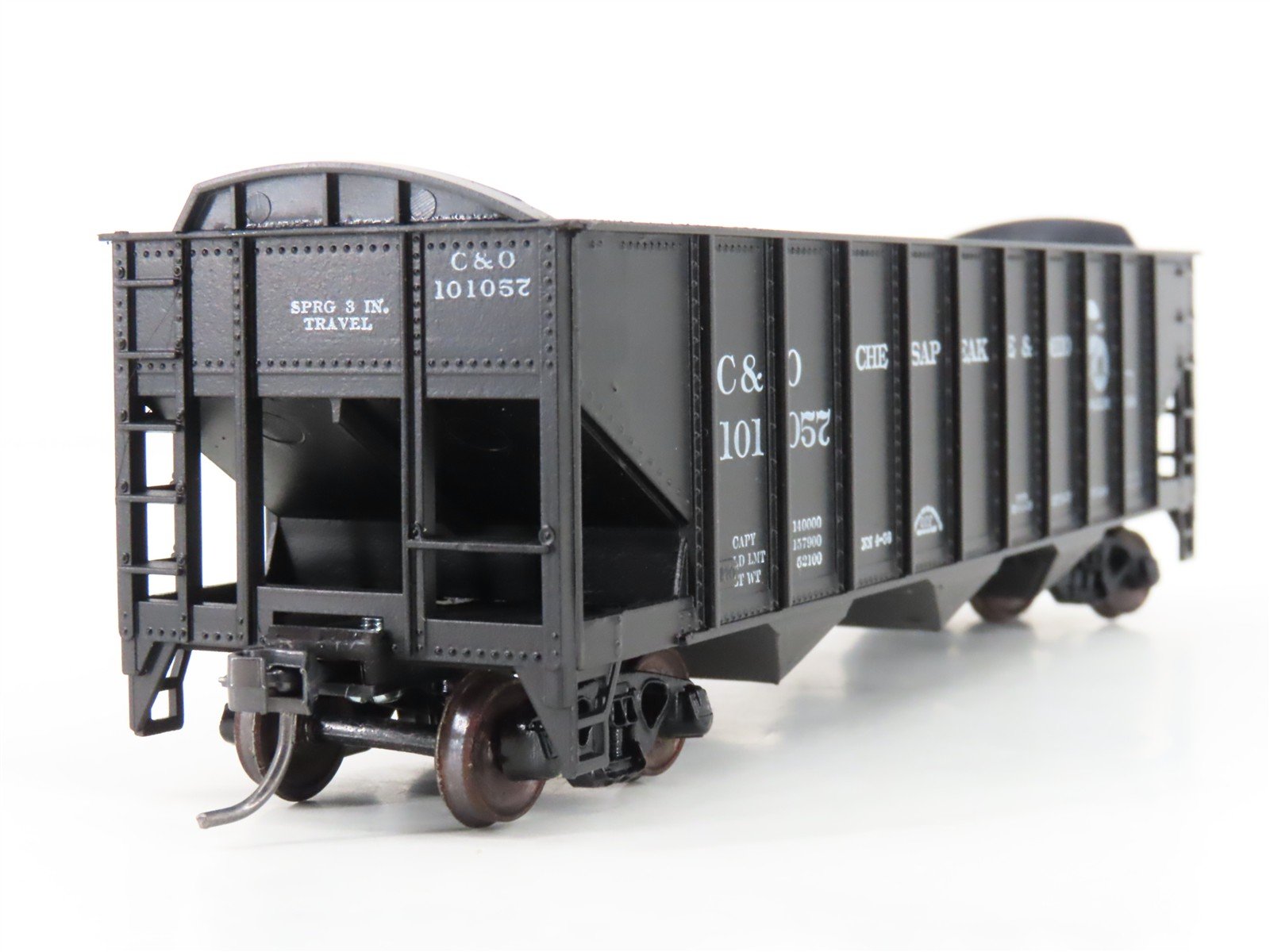 HO Scale Roundhouse 1499 C&O Progress 3-Bay Open Hopper #101057 - Upgraded