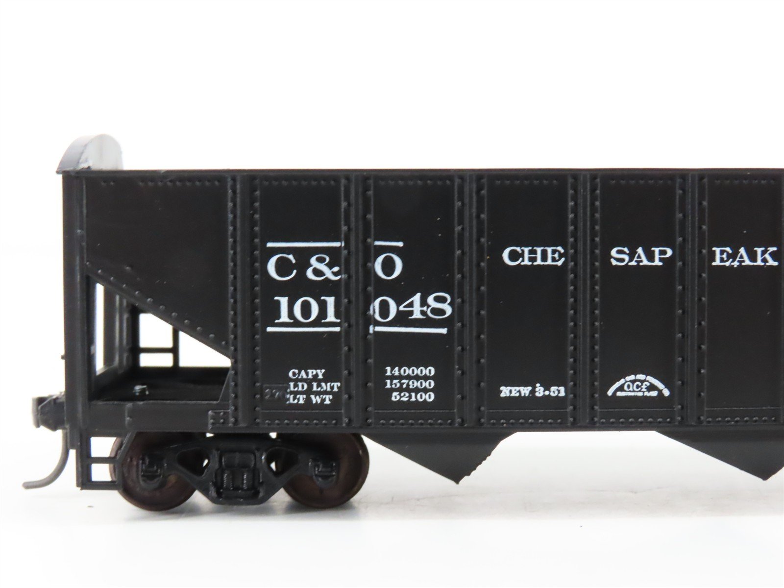 LOT of 2 HO Scale Roundhouse 1499 C&O Progress 3-Bay Open Hopper - Upgraded