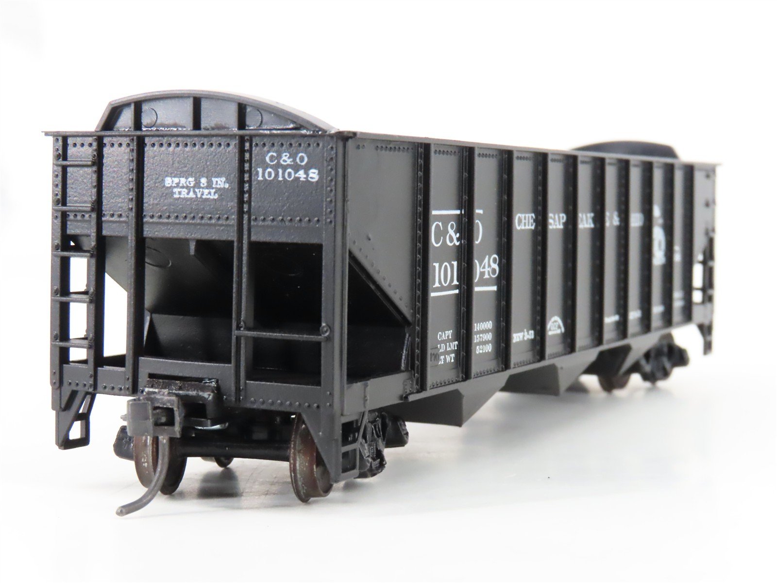 LOT of 2 HO Scale Roundhouse 1499 C&O Progress 3-Bay Open Hopper - Upgraded