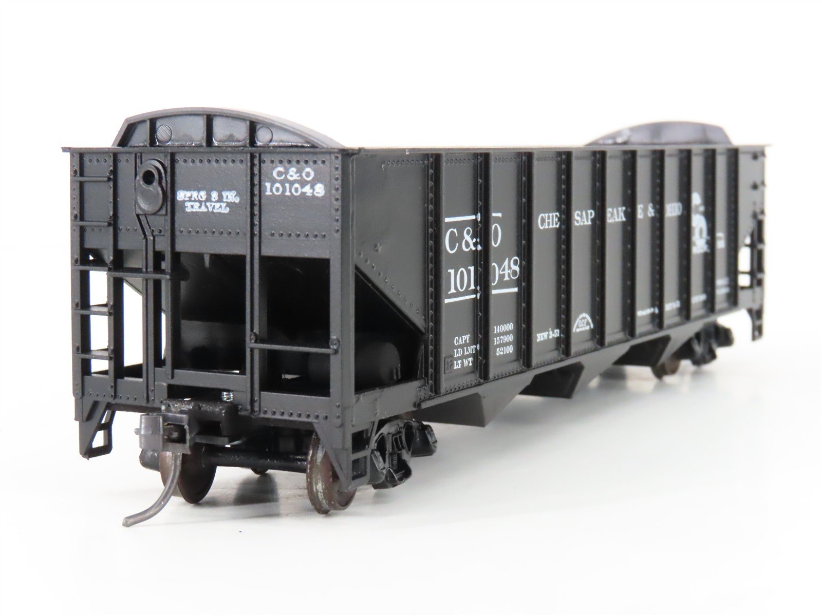 LOT of 2 HO Scale Roundhouse 1499 C&O Progress 3-Bay Open Hopper - Upgraded