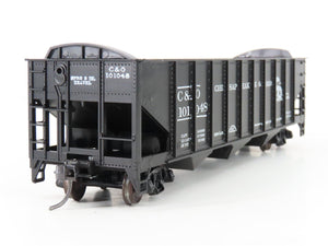 LOT of 2 HO Scale Roundhouse 1499 C&O Progress 3-Bay Open Hopper - Upgraded