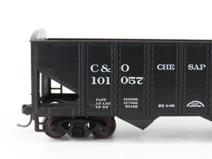 LOT of 2 HO Scale Roundhouse 1499 C&O Progress 3-Bay Open Hopper - Upgraded