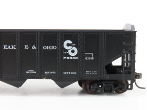LOT of 2 HO Scale Roundhouse 1499 C&O Progress 3-Bay Open Hopper - Upgraded