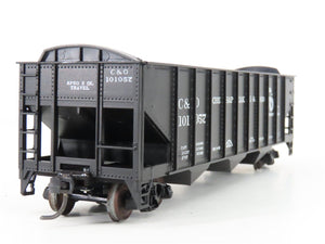 LOT of 2 HO Scale Roundhouse 1499 C&O Progress 3-Bay Open Hopper - Upgraded