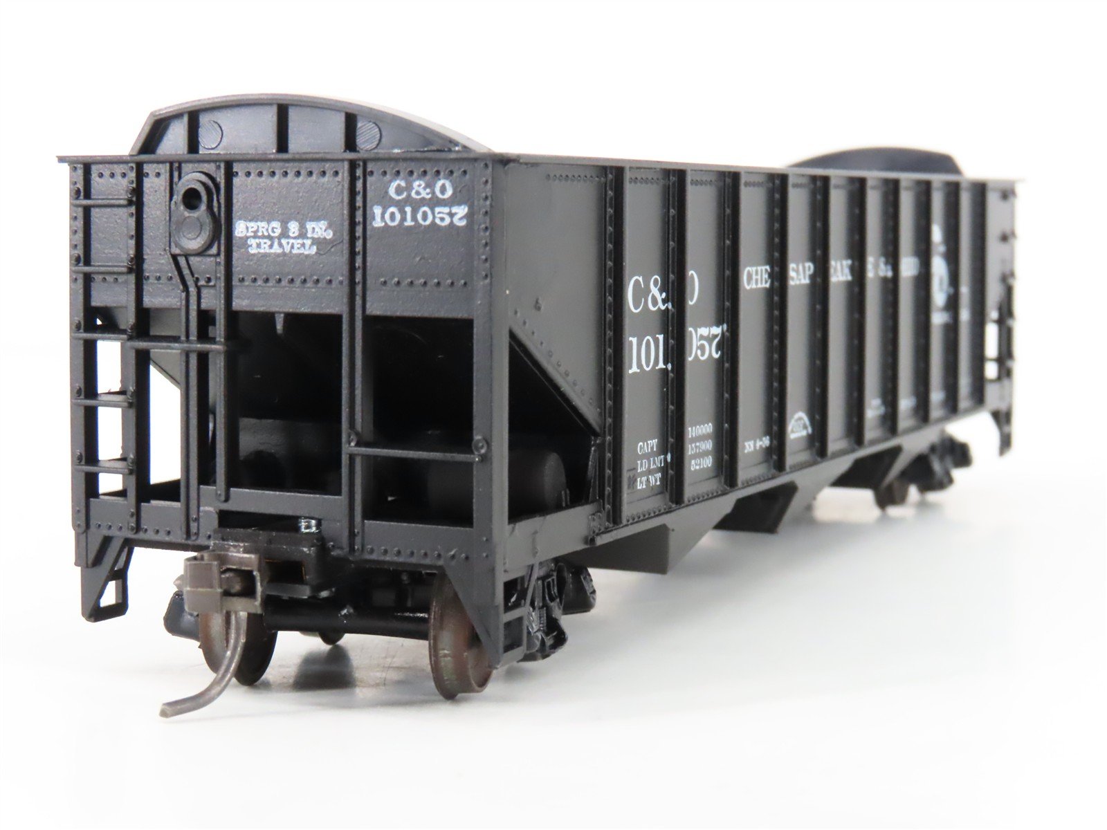 LOT of 2 HO Scale Roundhouse 1499 C&O Progress 3-Bay Open Hopper - Upgraded