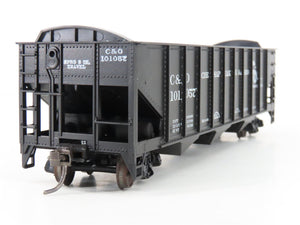 LOT of 2 HO Scale Roundhouse 1499 C&O Progress 3-Bay Open Hopper - Upgraded