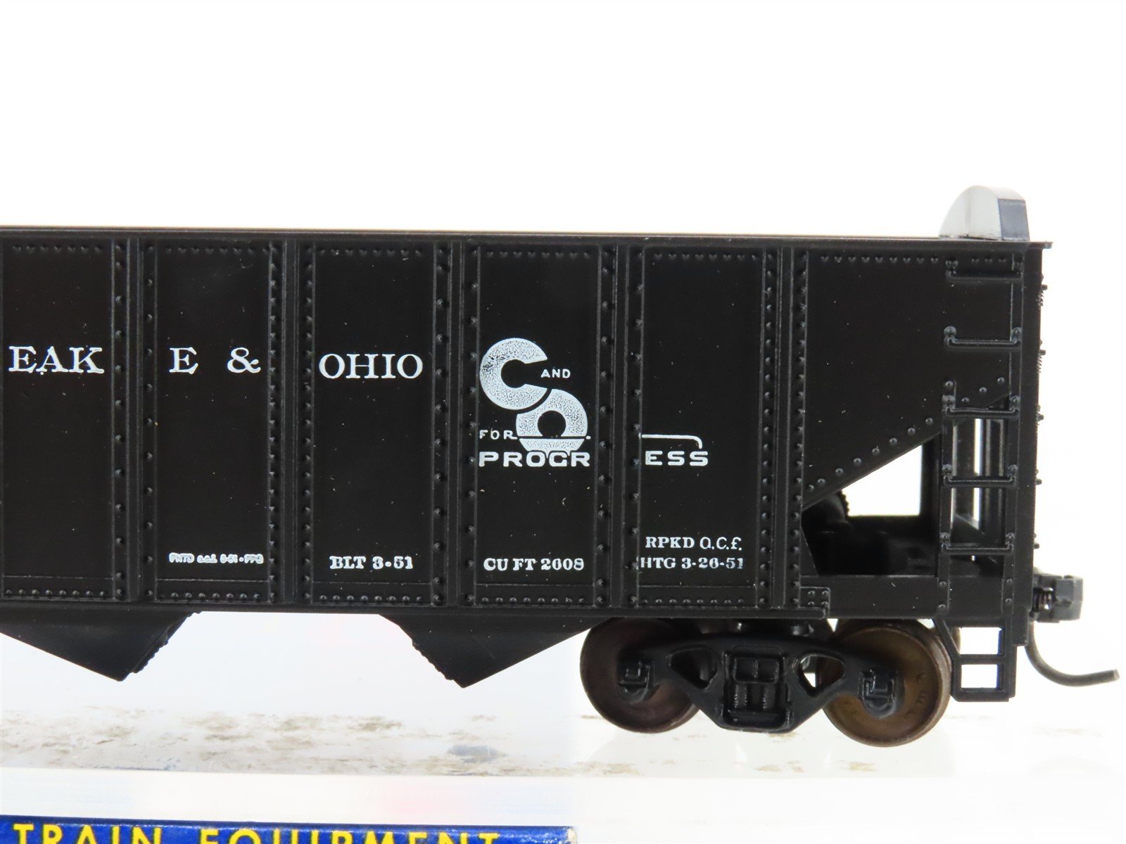 HO Scale Roundhouse 1499 C&O Progress 3-Bay Open Hopper #101055 - Upgraded