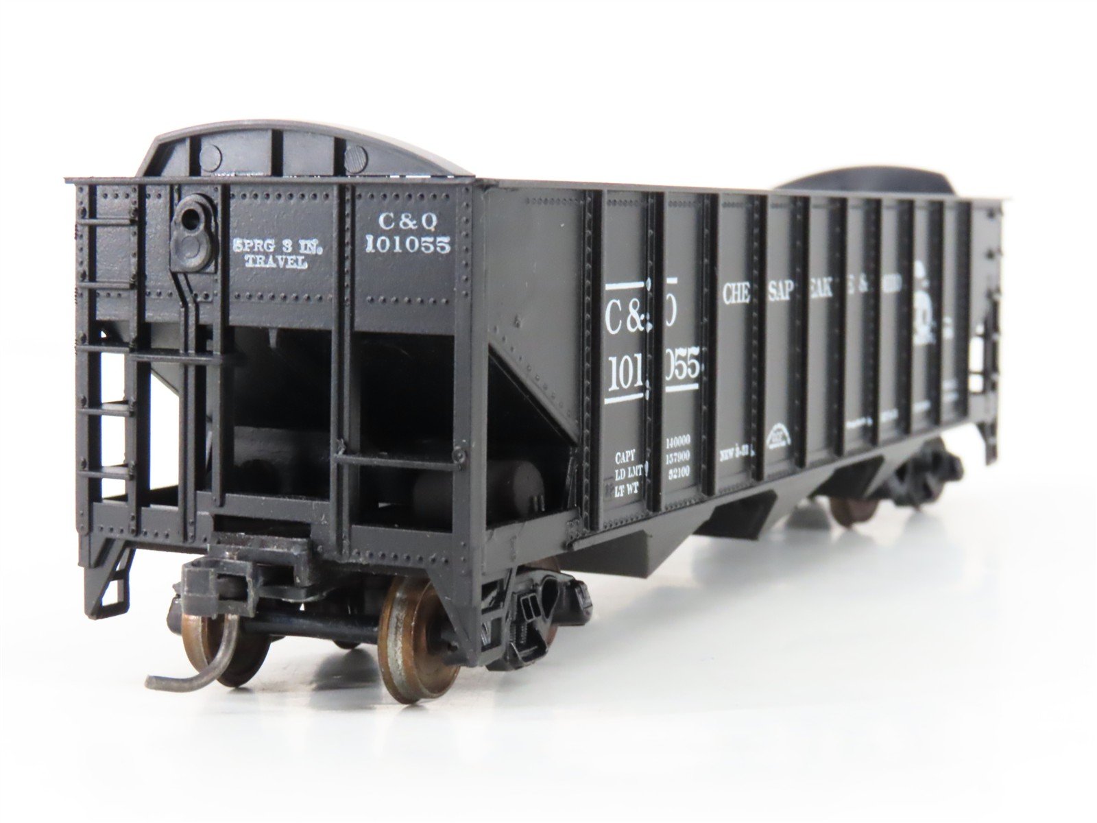 HO Scale Roundhouse 1499 C&O Progress 3-Bay Open Hopper #101055 - Upgraded