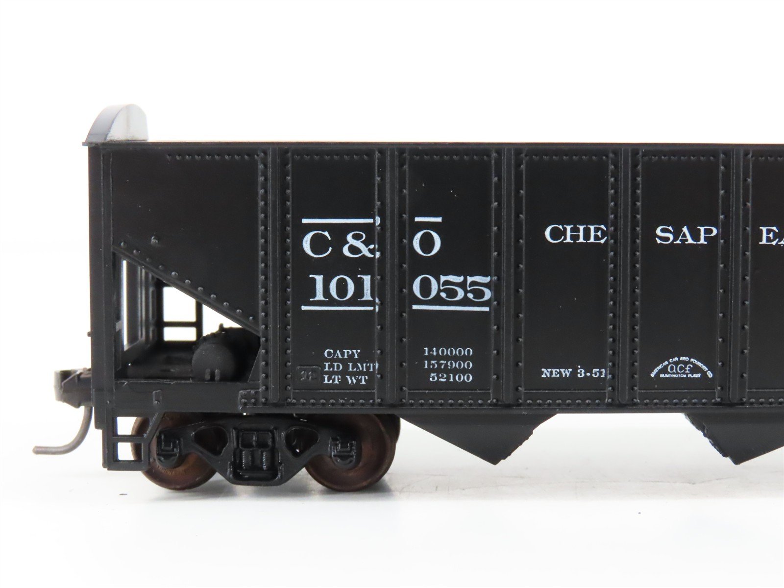 LOT of 2 HO Scale Roundhouse 1499 C&O Progress 3-Bay Open Hopper - Upgraded