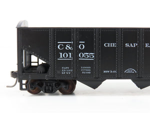 LOT of 2 HO Scale Roundhouse 1499 C&O Progress 3-Bay Open Hopper - Upgraded