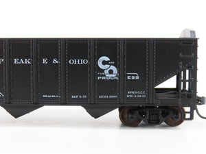 LOT of 2 HO Scale Roundhouse 1499 C&O Progress 3-Bay Open Hopper - Upgraded