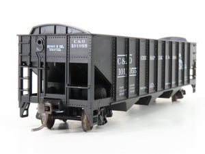 LOT of 2 HO Scale Roundhouse 1499 C&O Progress 3-Bay Open Hopper - Upgraded
