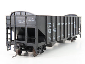 LOT of 2 HO Scale Roundhouse 1499 C&O Progress 3-Bay Open Hopper - Upgraded