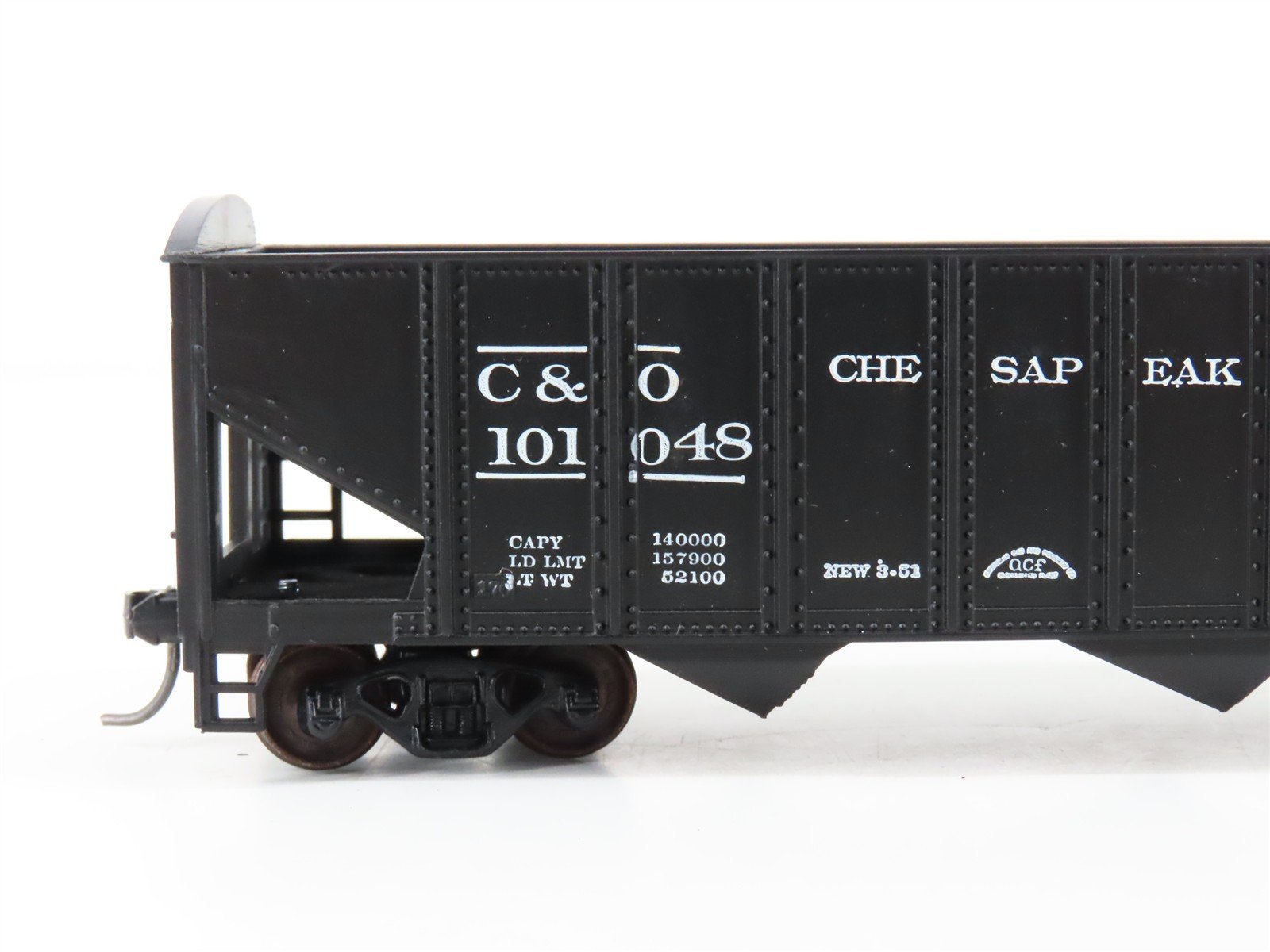 LOT of 2 HO Scale Roundhouse 1499 C&O Progress 3-Bay Open Hopper - Upgraded
