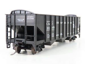 LOT of 2 HO Scale Roundhouse 1499 C&O Progress 3-Bay Open Hopper - Upgraded