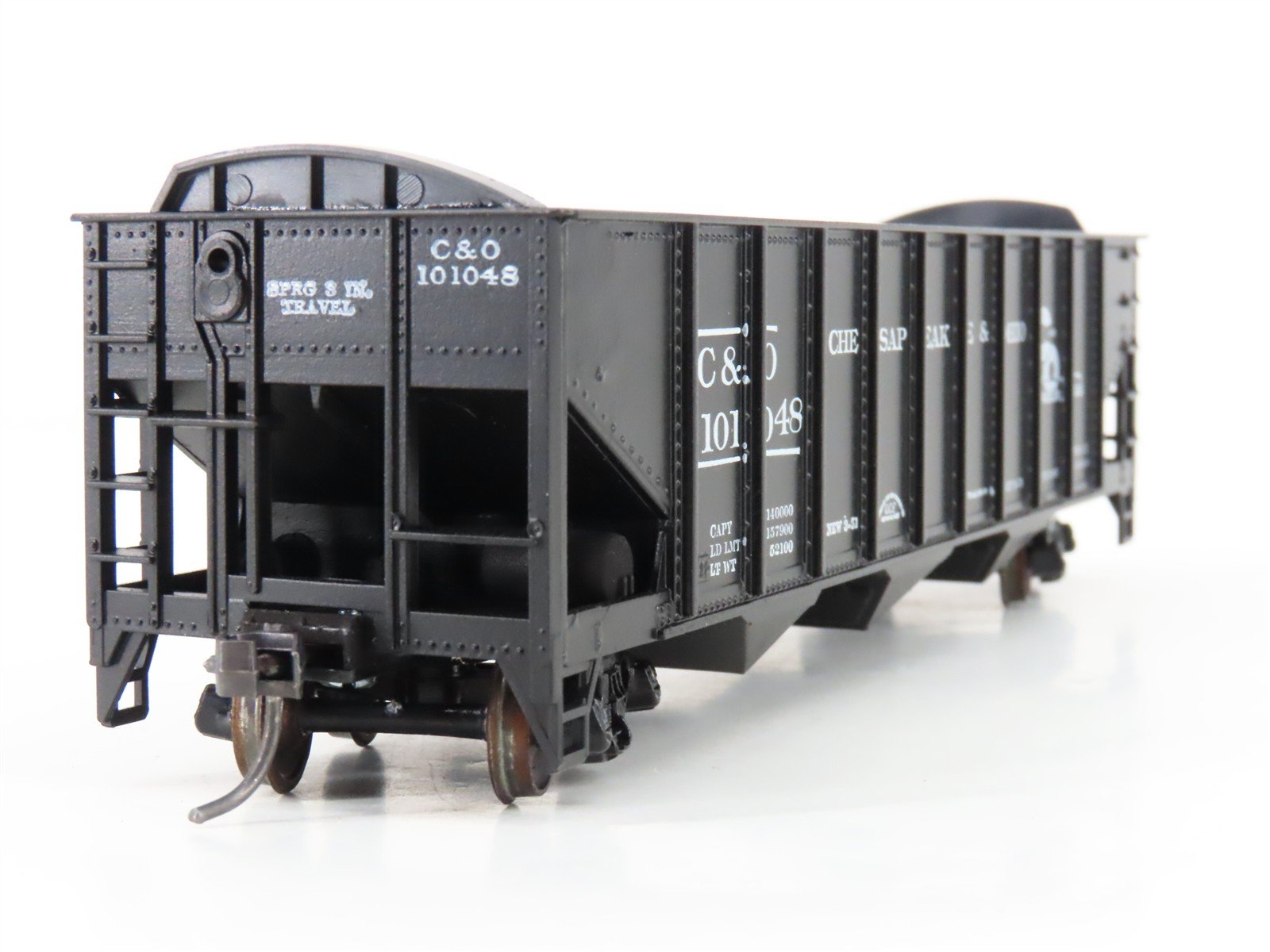 LOT of 2 HO Scale Roundhouse 1499 C&O Progress 3-Bay Open Hopper - Upgraded
