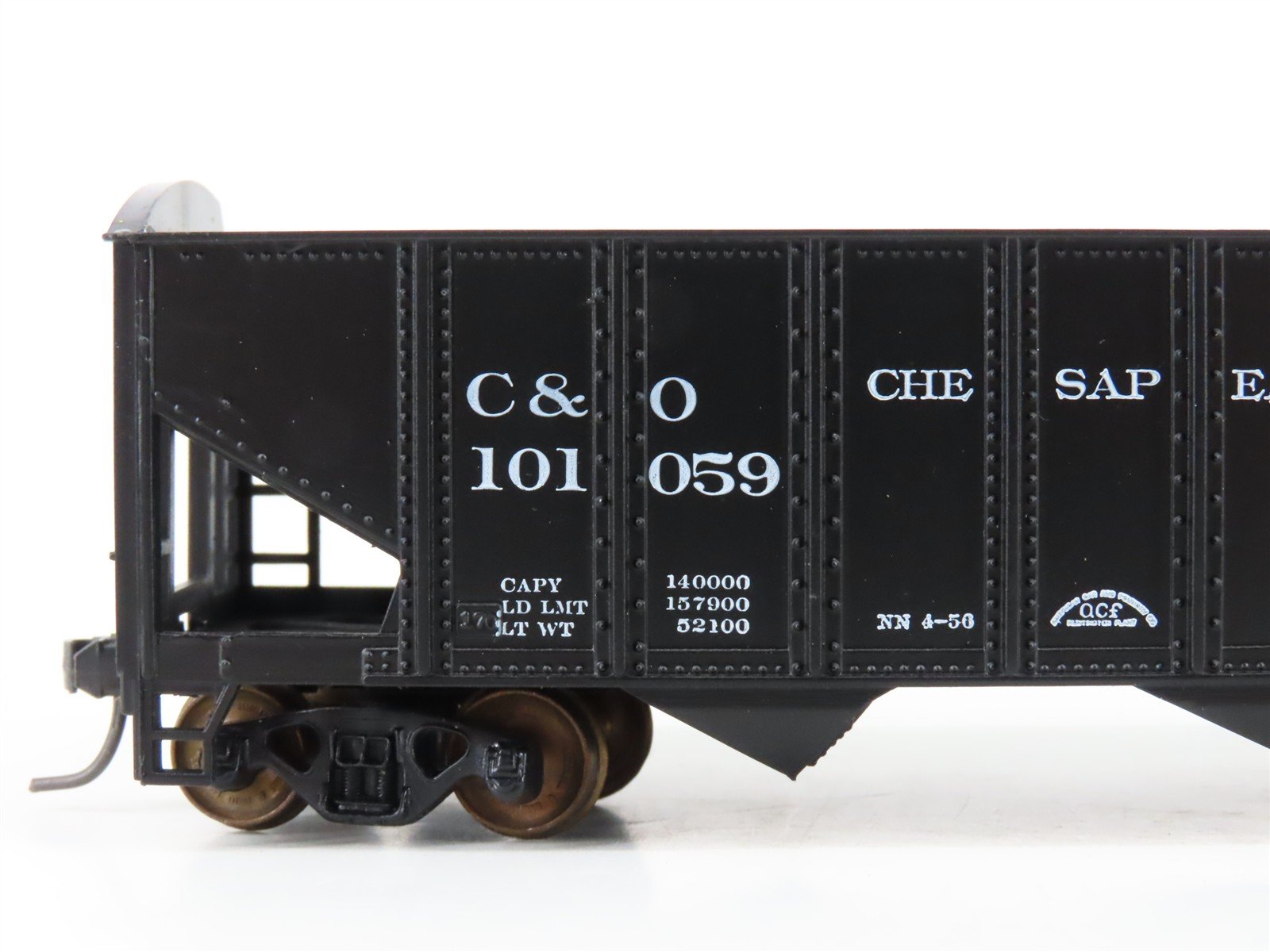 LOT of 2 HO Scale Roundhouse 1499 C&O Progress 3-Bay Open Hopper - Upgraded