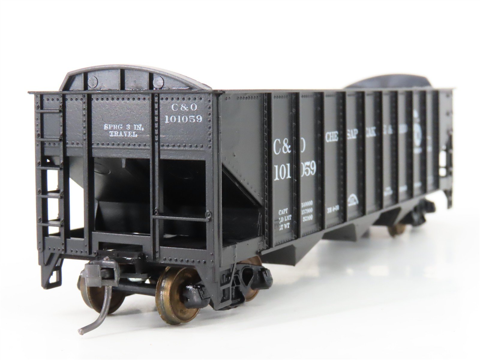 LOT of 2 HO Scale Roundhouse 1499 C&O Progress 3-Bay Open Hopper - Upgraded