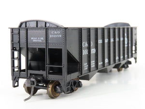 LOT of 2 HO Scale Roundhouse 1499 C&O Progress 3-Bay Open Hopper - Upgraded