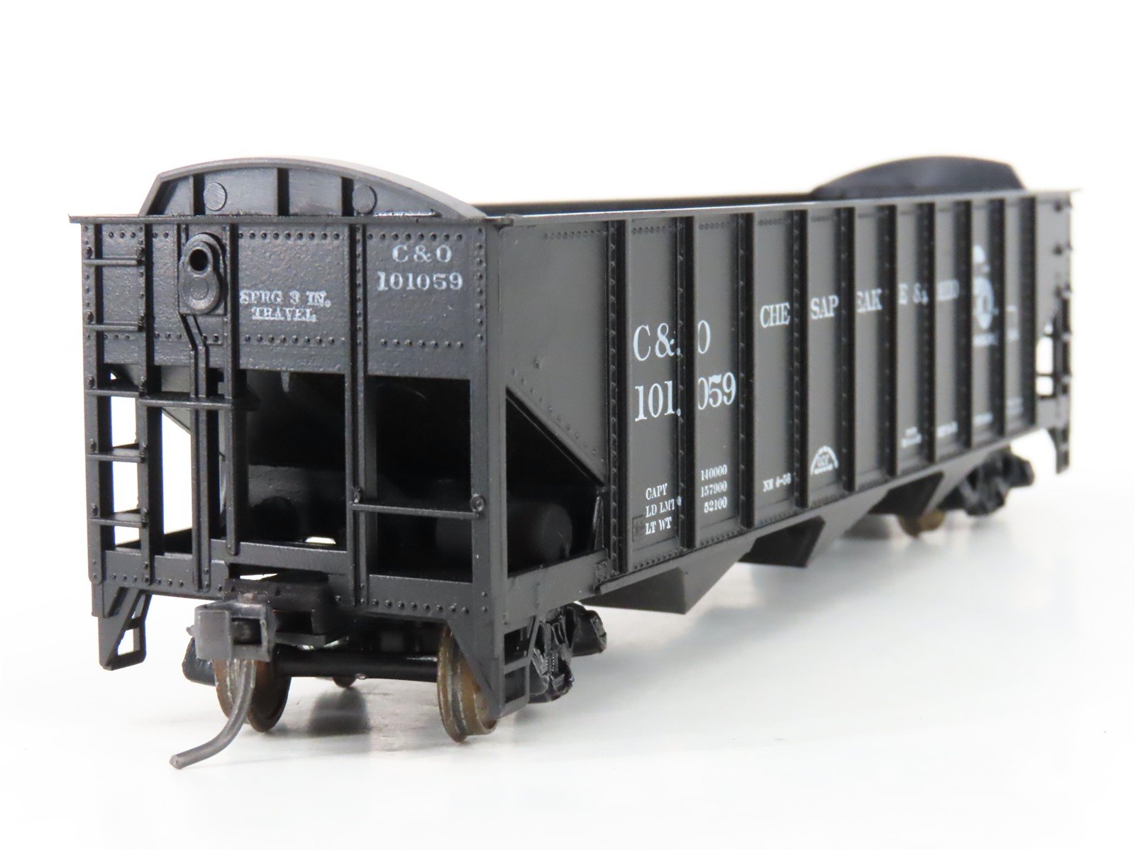 LOT of 2 HO Scale Roundhouse 1499 C&O Progress 3-Bay Open Hopper - Upgraded