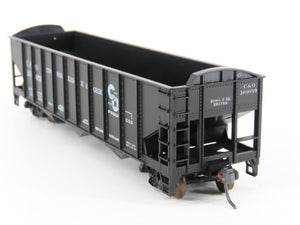 LOT of 2 HO Scale Roundhouse 1499 C&O Progress 3-Bay Open Hopper - Upgraded
